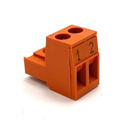 Buderus Anschlussklemme steckbar 2-polig orange RC für GB162, GB142, GB152, für Bedieneinheit/Kabelbaum 7747023151