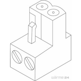 Buderus Anschlussklemme steckbar 2-polig grau R5 für GB172, für SM100 87182249070