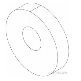 Buderus Rosette Flansch D150x55x40 weiß für Logalux-Speicher 87185422370