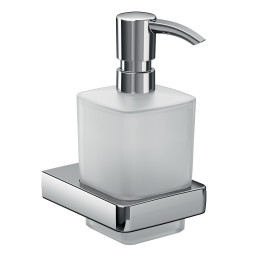 Emco Seifenspender Trend Glasteil satiniert, Kunststoffpumpe, chrom 022100100