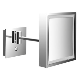 Emco LED-Kosmetikspiegel Pure LED 3-fach, 1-armig 203x203mm, direktanschluss 109413309 