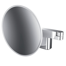 Emco LED-Kosmetikspiegel Evo 3-fach, 2-armig D=209mm chrom, Direktanschluss, 2 Schalter, Farbwechsel, dimmbar 109506031 