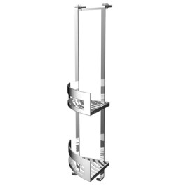 Emco Türetagere System2 mit 2 verschiebbaren Eckkörben, und mit 2 Haken, chrom 354500126 
