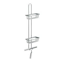 Emco Wandetagere System2 2 Körbe und Duschwischer chrom 356600108 