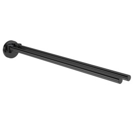 Emco Handtuchhalter Round, schwenkbar 2-armig 400mm schwarz 435013341 