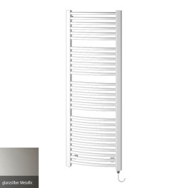 Kermi Basic R-E gebogen Badheizkörper H: 117,2 B: 89,9cm glanzsilber ERE10120090WDXK