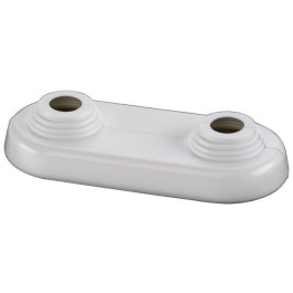 Flamco Doppelrosette flach 10-22mm x Achsabstand 50mm Kunststoff weiß F44214