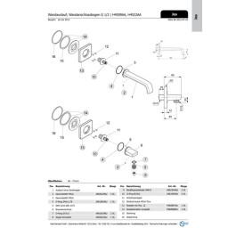 Ideal Standard JADO Rosette JES, quadratisch, Auslauf-Wand-Waschtischarmatur, chrom F960897AA