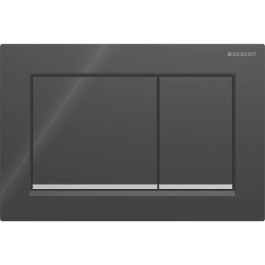 Geberit Omega30 Betätigungsplatte, für 2-Mengen-Spülauslösung schwarz / hochglanz verchromt 115.080.KM.1