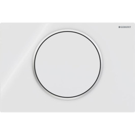 Geberit Sigma10 Betätigungsplatte für Spül-Stopp Spülung weiß / hochglanz verchromt 115.758.KJ.5