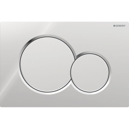 Geberit Sigma01 Betätigungsplatte, für 2-Mengen-Spülung hochglanz verchromt / mattverchromt 115.770.KA.5