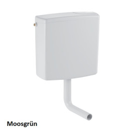 Geberit AP140 AP-Spülkasten Spül-Stopp-Spülkasten tiefhängend, Wasseranschluss links/mitte/rechts, moosgrün 140.000.04.1