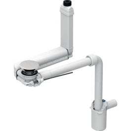 Geberit Clou Waschtisch Ablauf d40 Raumsparmodell mit Hebelbetätigung und Ventilabdeck. weiß 152.061.01.1
