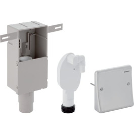 Geberit UP-Geruchsverschluss mit Anschluss Wandeinbaukasten und Abdeckplatte d50-56 152.232.00.1