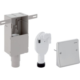 Geberit UP-Geruchsverschluss mit 2 Anschlüssen Wandeinbaukasten und Abdeckplatte d50-56 152.233.00.1