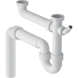 Geberit Rohrbogengeruchsverschluss für zwei Spülbecken Abgang vertikal d50 152.553.11.1