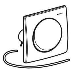 Geberit Mambo Betätigungsplatte für Urinal-Steuerung mit pneumatischer Spülauslösung 241.164.00.1