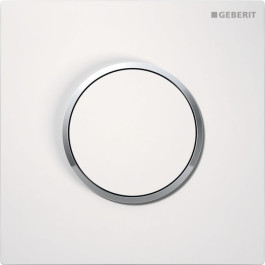 Geberit Typ 10 Betätigungsplatte für Urinal-Steuerung pneumatischer Spülauslösung, weiß/hochglanz-verchromt 241.915.KJ.1