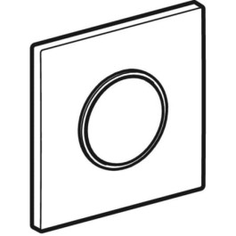 Geberit Typ 10 Betätigungsplatte für Urinal-Steuerung pneumatischer Spülauslösung, schwarz / hochglanz-verchromt 241.915.KM.1