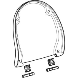 Geberit WC-Deckel und Schanierset Geberit AquaClean 5000/Plus, weiß-alpin 243.076.11.1