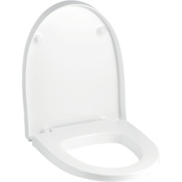 Geberit Flow WC-Sitz, weiß Scharniere verchromt mit Absenkautomatik 575950000