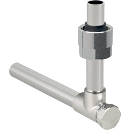 Geberit Metallrohr-Passwinkel 90 Grad absperrbar mit Anschlussverschraubung d15 611.603.22.3
