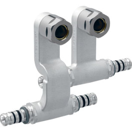 Geberit Mepla Set Anschluss-T-Stück für Vorlauf/Rücklauf mit Anschlussverschraubung d20-15-20 612.361.22.7
