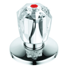 Grohe Oberteil 3/4'' für Unterputz-Ventil Brillant Griff Markierung rot chrom 11545000