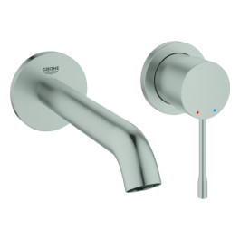 Grohe 2-Loch-Waschtisch-Wandbatterie Essence supersteel Fertigmontage-Set Ausladung 183mm 29192DC1