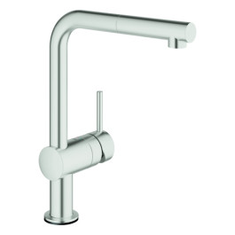 Grohe Minta Touch Elektronische-Einhebel-Spültischbatterie supersteel Auslauf, Ausladung 224mm 31360DC1