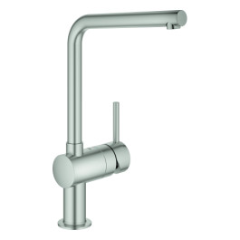 Grohe Minta Einhebel-Spültischbatterie supersteel L-Auslauf, Ausladung 210mm 31375DC0