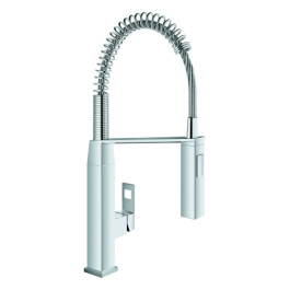 Grohe Eurocube Einhebel-Spültischbatterie chrom mit Profibrause, Ausladung 234mm 31395000