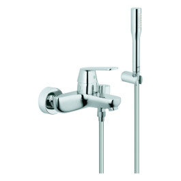 Grohe Eurosmart Cosmopolitan Einhand-Wannenbatterie chr Wandmontage Brausegarnitur 32832000