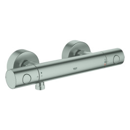Grohe Grohtherm 1000 C Thermostat-Brausebatterie supersteel Wandmontage 34065DC2