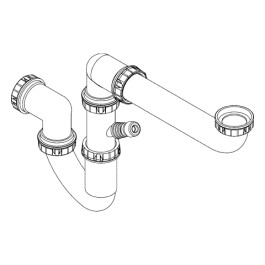 Grohe Siphon für Einbaupülen Kunststoff chrom 42616000
