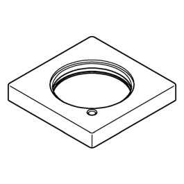 Grohe Rosette eckig für Waschtisch-Batterien ohne Zugstange supersteel 48421DC0