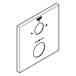 Grohe Rosette eckig für Thermostat-Fertigmontagesets supersteel 49102DC0