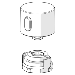 Hansa Mengen-Einstell-Griff Matt-Schwarz 1018477V-33