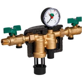 Resideo Nachfüllkombination mit Manometer, Absperrkugelhähnen und Isolierschale, Kompaktausführung, Flüssigkeitskategorie 3 NK295C-1/2A