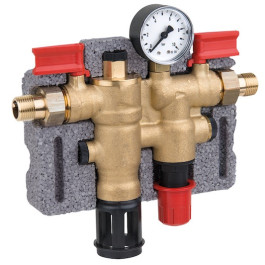 Resideo Nachfüllkombination mit Manometer, Absperrkugelhähnen und Isolierschale, Flüssigkeitskategorie 4 # NK300S-1/2A