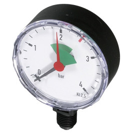 Resideo Manometer, Gehäusedurchmesser 63mm, Anschluss unten G 1/4'', Teilung 0-4 bar, roter Zeiger MF126-A4