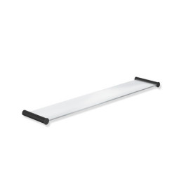 HEWI Ablage des Systems 162, Edelstahl, mit Halteelementen und Glas-Ablagefläche, 600mm breit, 122mm tief schwarz tiefmatt 162.03.11560 DC