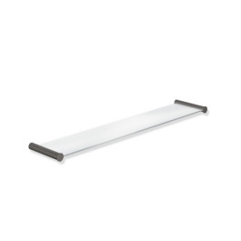 HEWI Ablage des Systems 162, Edelstahl, mit Halteelementen und Glas-Ablagefläche, 600mm breit, 122mm tief, dunkelgrau perlglimmer tiefmatt 162.03.11560 SC