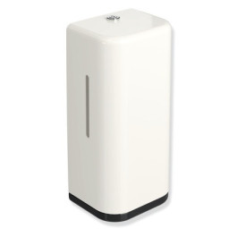 HEWI SENSORIC Seifenspender elektronisch, Korpus reinweiß, Rahmenelement / Entnahmeöffnung, 500ml, tiefschwarz 477.06.10299 90