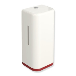 HEWI SENSORIC Schaumseifenspender elektronisch, Korpus reinweiß, Rahmenelement / Entnahmeöffnung, 500ml, rubinrot 477.06.10399 33