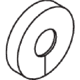 HEWI active+ Rosettenkappe, geteilt Serie 801, für Rosettenbefestigung an Stütze, StangenD: 33mm, antimikrobiell, signalweiß 62737 98