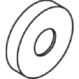 HEWI active+ Rosettenkappe Serie 801, für Rosettenbefestigung am Bogen, StangenD: 33mm, antimikrobiell, signalweiß 62800 98