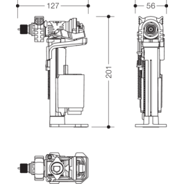 HEWI Einlassventil Spülkasten des Systems S 50, für Spülkasten der WC-Module S50.02... 65052