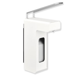 HEWI Desinfektionsmittel-oder Seifenspender des Systems 900, Edelstahl, inkl. 500ml Leerbehälter zur freien Wiederbefüllung,, weiß tiefmatt 900.06.00360 DX