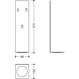 HEWI Tropfschale, Edelstahl, für 900.06.01360, 900.06.013XA, 900.06.00860, 900.06.008XA, 900.06.00560, 900.06.005XA, 900.06.00760, 900.06.007XA, 96 x 373 x 102mm, weiß tiefmatt 900.06.E0160 DX